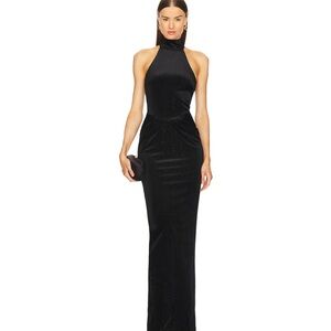 Michael Costello × REVOLVE Ataya Gown in Black